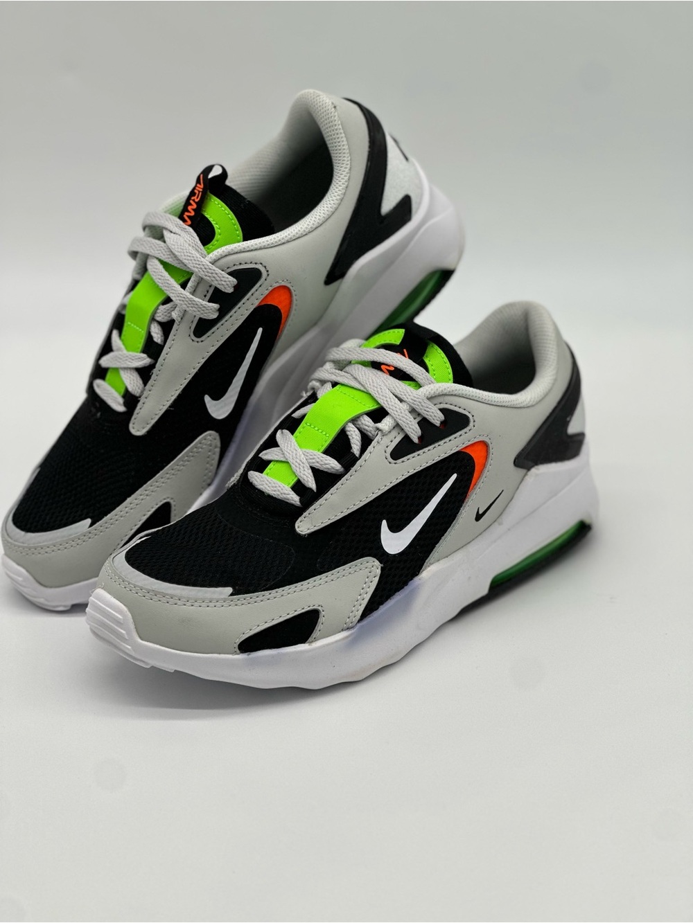 Nike Kids Sneakers in Black, Gray, Neon Green & Orange